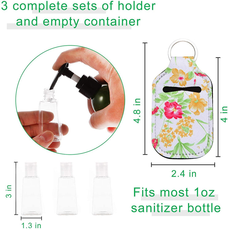 VibranzLab hand sanitizer holder, chapstick keychain holder, fits 1oz bottle